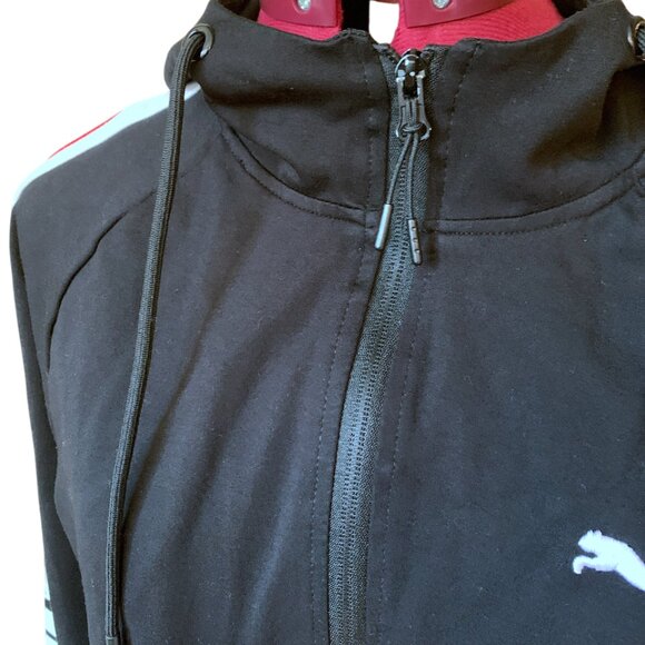PUMA - Training full-zip track Jacket - Black, White and Red Stripes - Boys XL - Picture 6 of 15